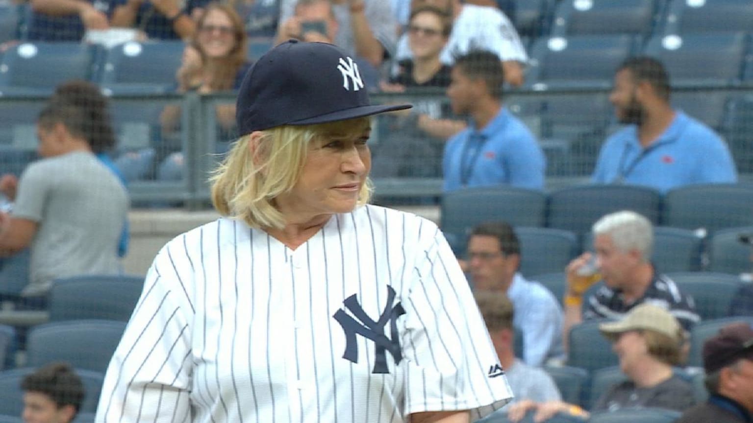 Throwing the First Pitch at Yankee Stadium - The Martha Stewart Blog