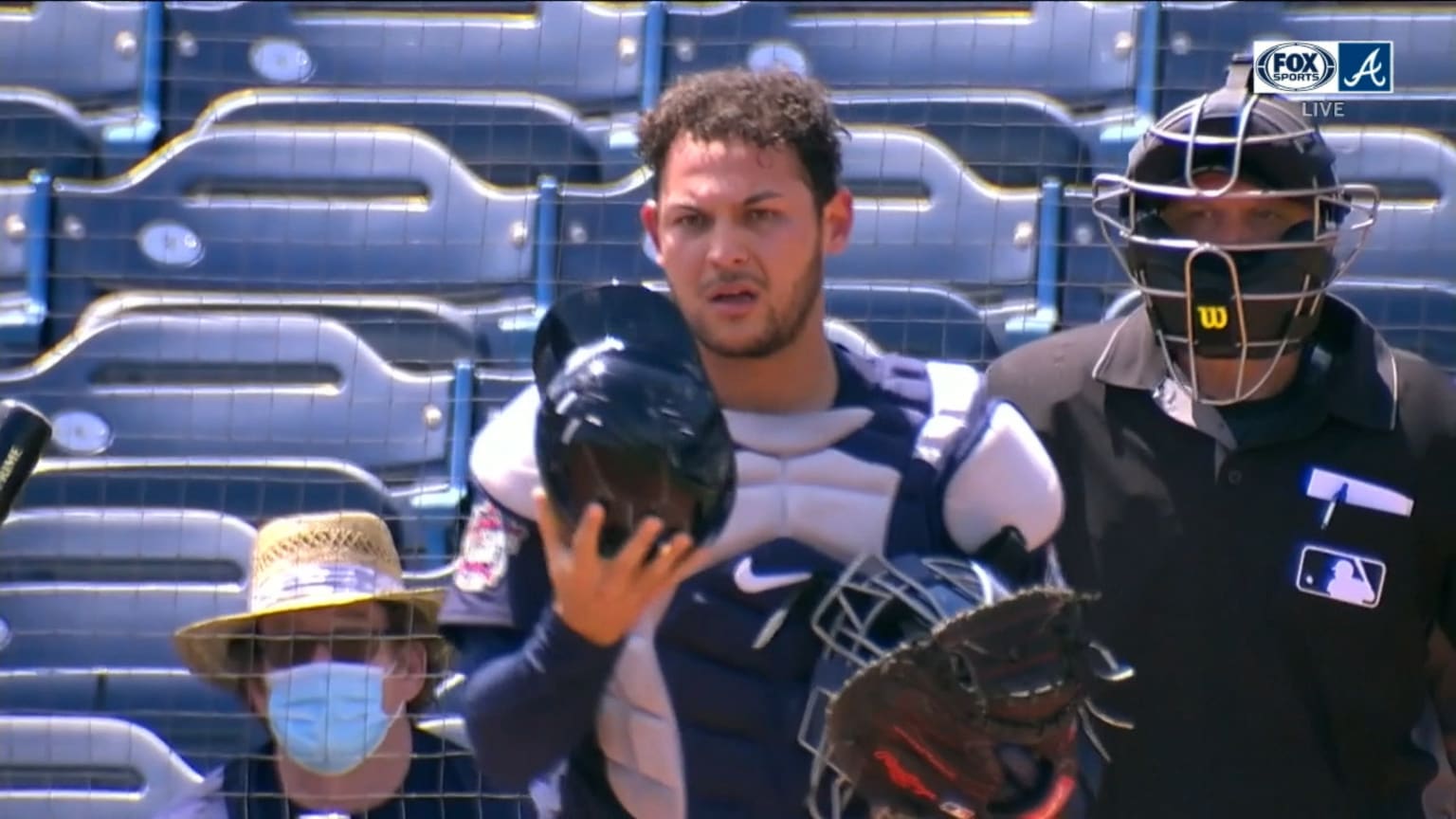 Alex Jackson throws out Franco 03/28/2021 Miami Marlins