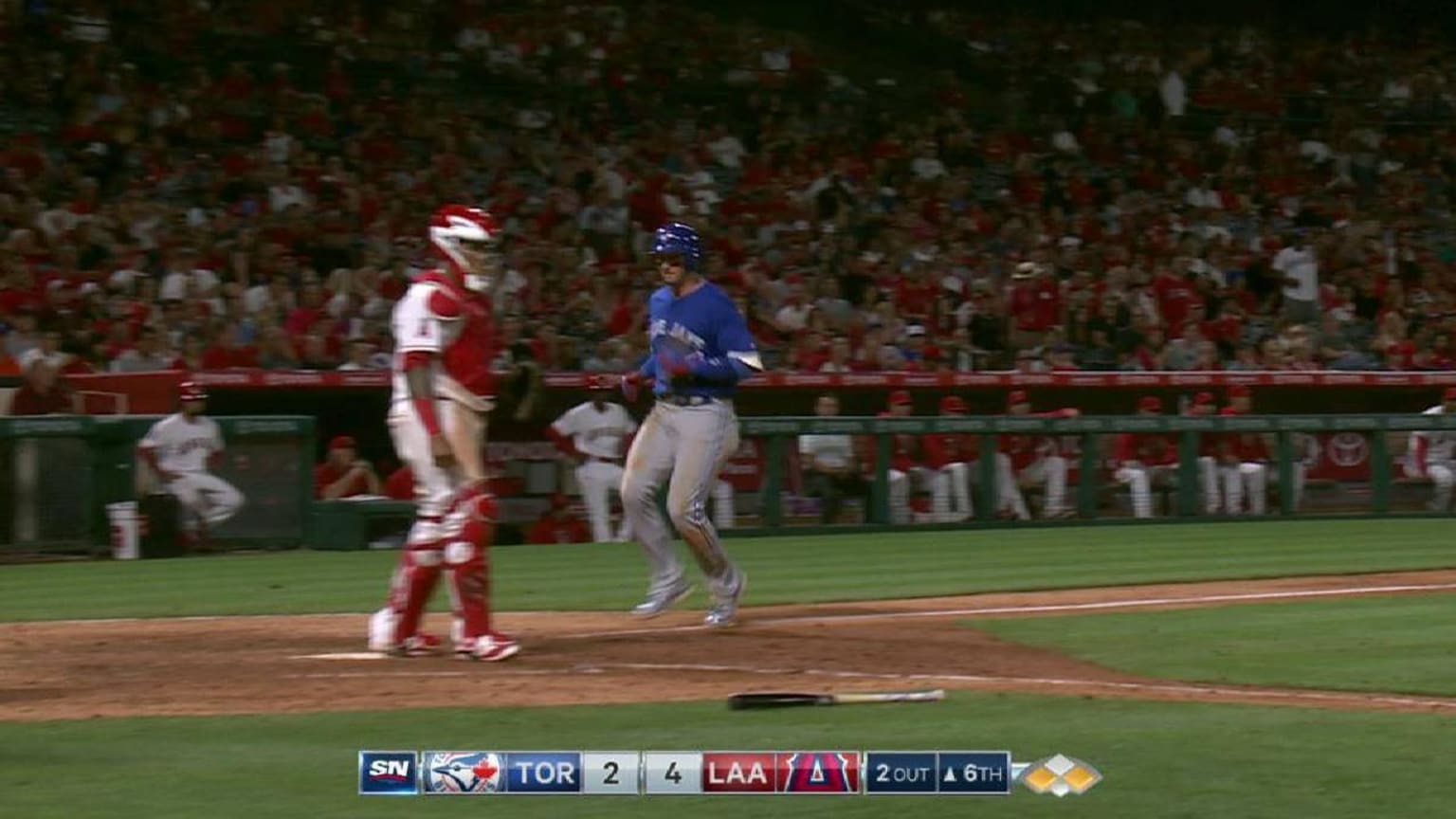 TOR@LAA: Tulowitzki scores on throwing error in 6th | 04/21/2017 ...