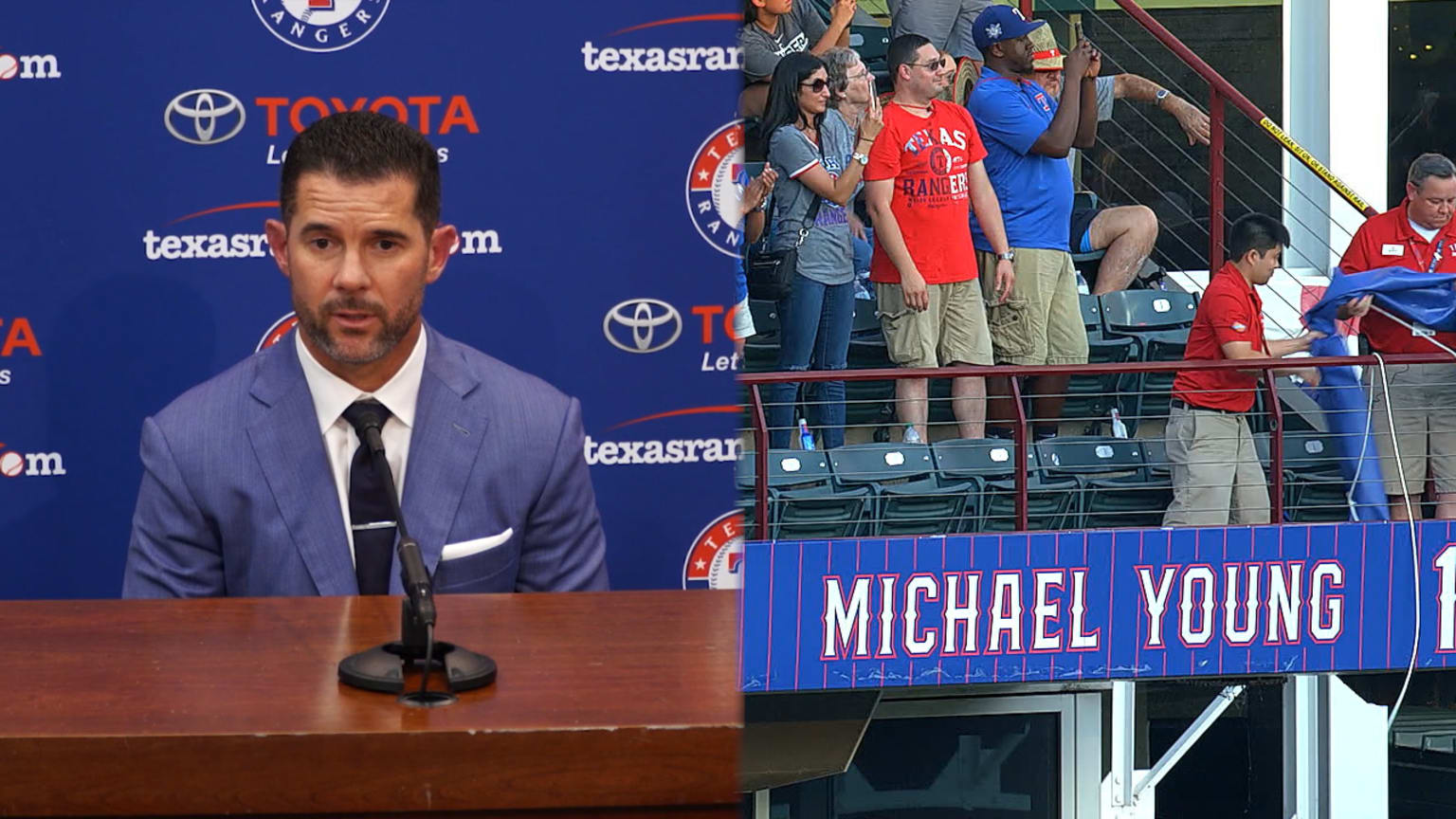 SEA@TEX: Rangers honor Young with jersey retirement | 09/01/2019 ...