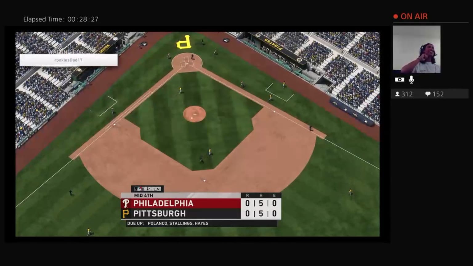 Tucker hits the cutoff man 🎮 04/19/2020 San Diego Padres