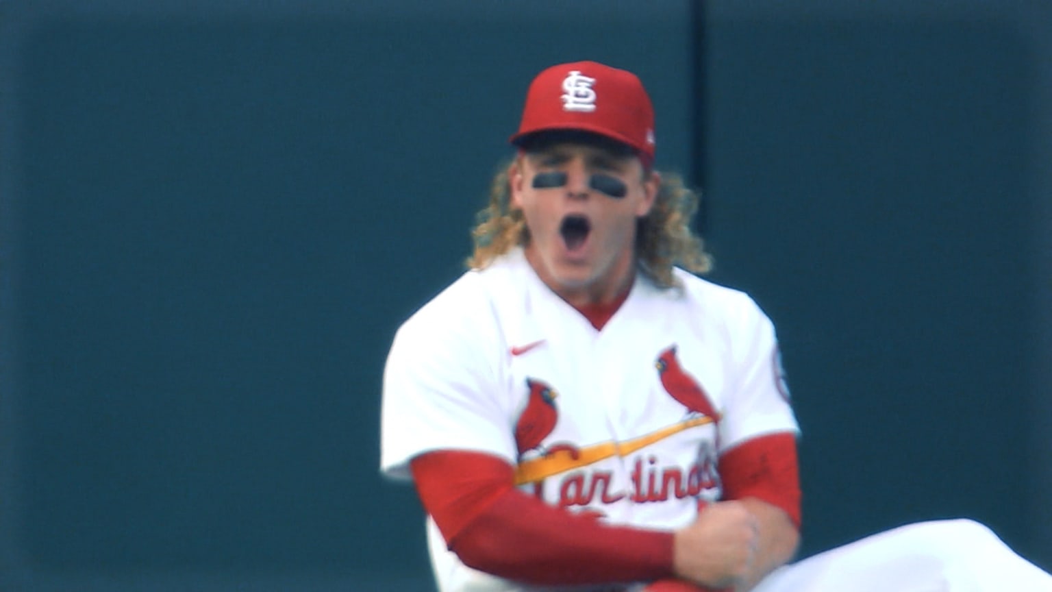 Harrison Bader on his first Gold Glove Award 11/09/2021 St. Louis Cardinals