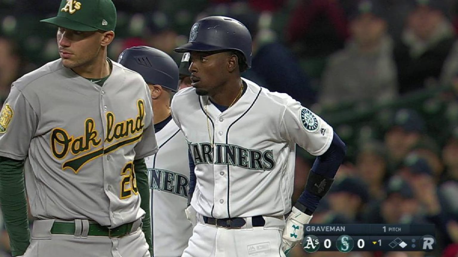 Gordon #39 s leadoff single 04/14/2018 Seattle Mariners