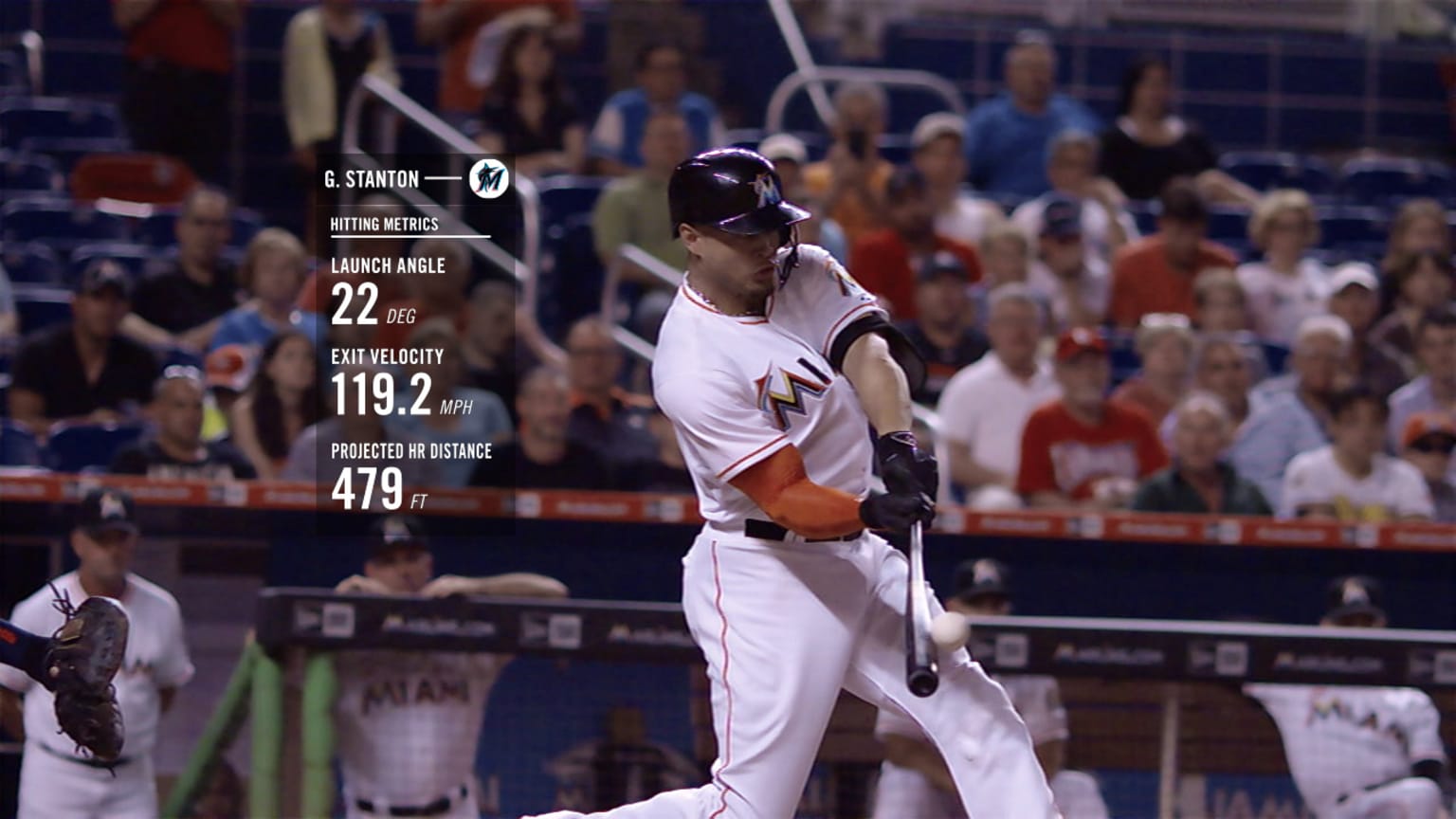 MLB Statcast measurement of Stanton homer doesn't add up