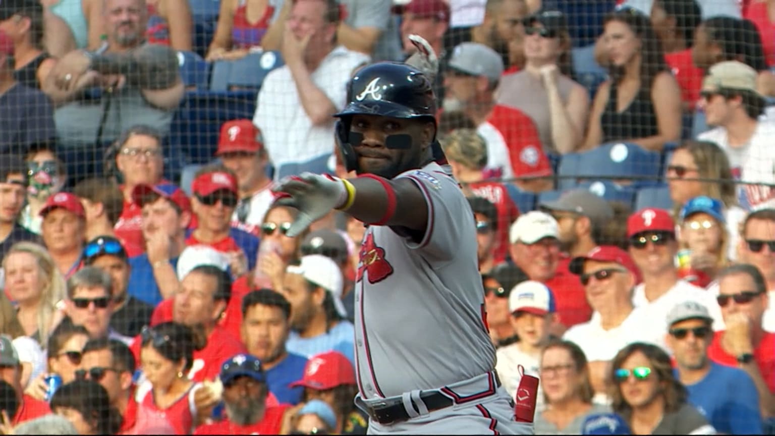 Abraham Almonte's tworun single 07/24/2021 Atlanta Braves