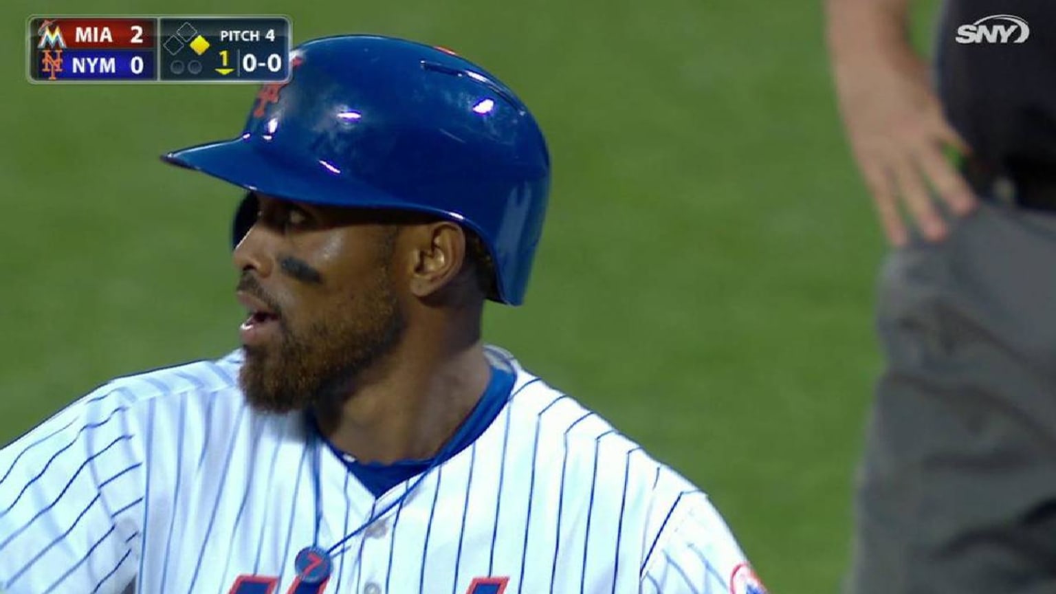 Toronto Blue Jays Jose Reyes and New York Yankees Carlos Beltran walk off  the field together in the second inning at Yankee Stadium in New York City  on on July 27, 2014., image size:1536x864