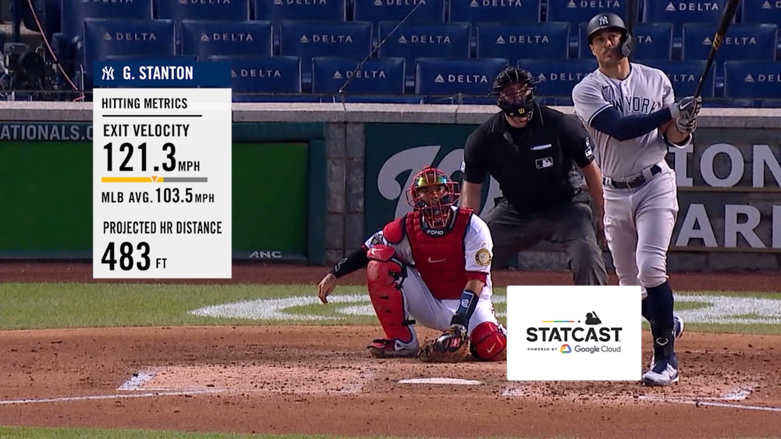 Giancarlo Stanton's 483ft. homer 07/26/2020