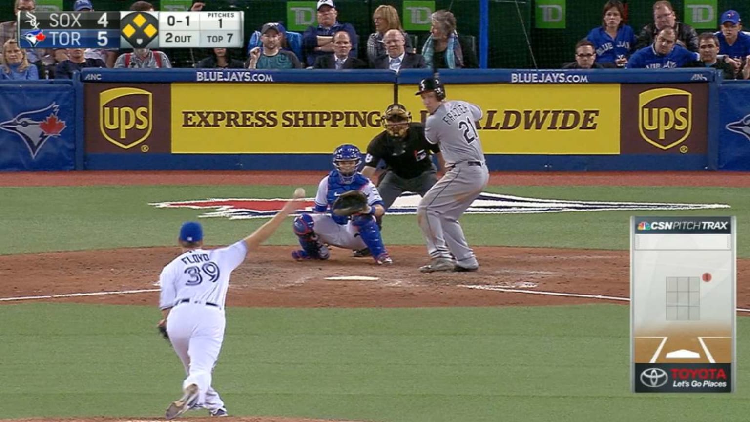 White Sox score five runs in 7th 04/25/2016 Chicago White Sox