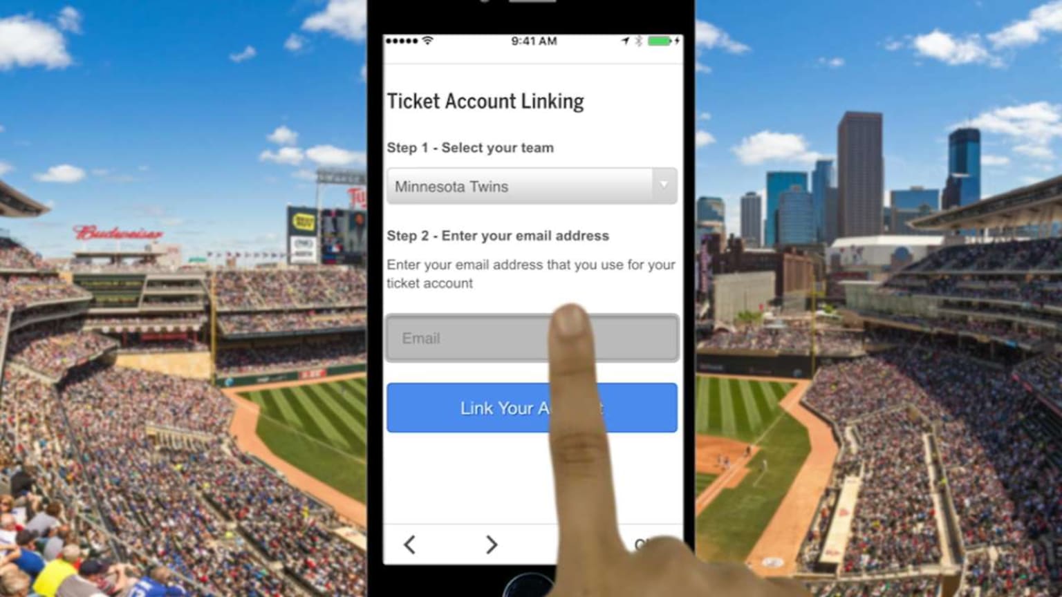 Linking your account on the Ballpark App 05/31/2017