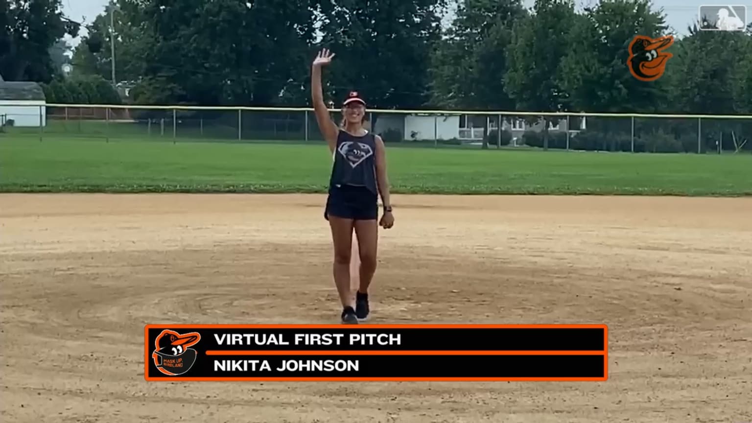 Nikita Johnson Throws 1st Pitch | 08/19/2020 | MLB.com