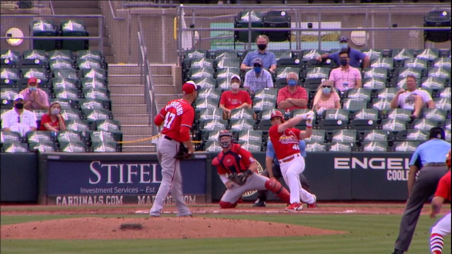 Harrison Bader lines an RBI double to center field | 02/28/2021 | St ...