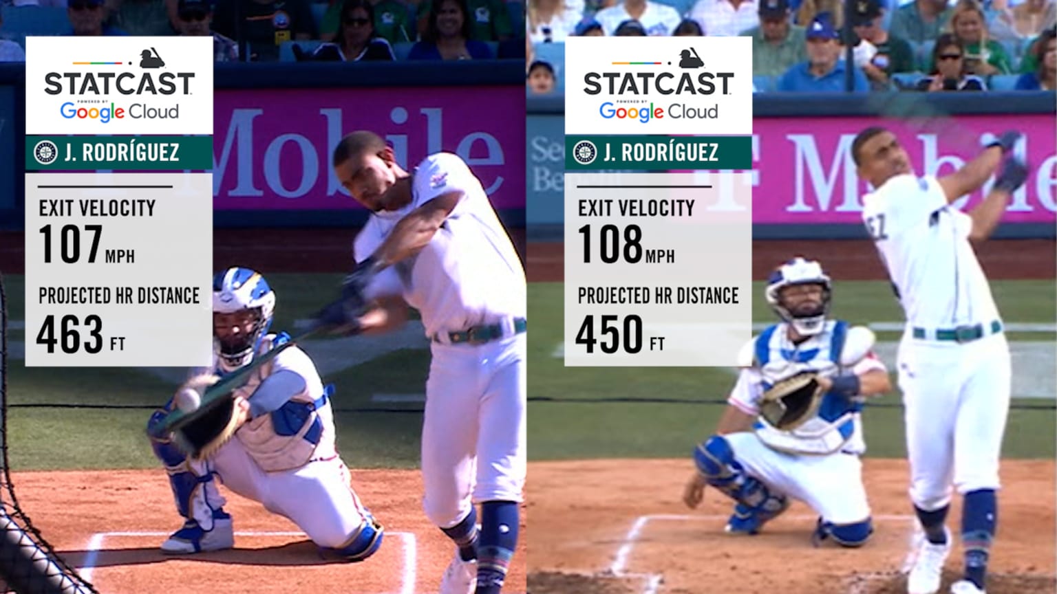 JRod's three longest Derby HRs 07/19/2022 Seattle Mariners