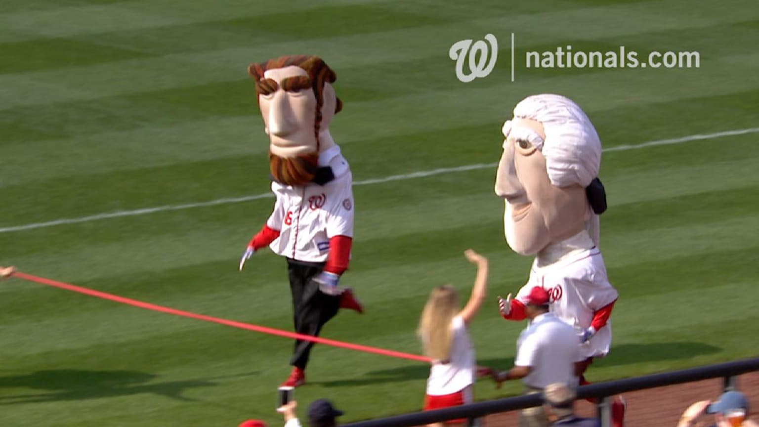 Nationals add fifth president to mascot race