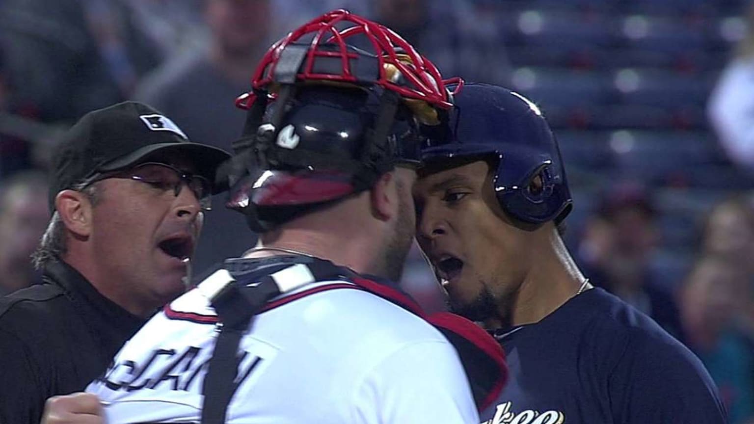 Carlos Gomez smashes water coolers in frustration