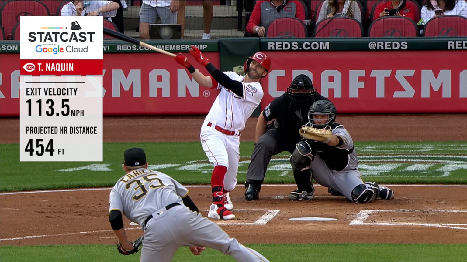 Tyler Naquin home run Cincinnati Reds Minnesota Twins 