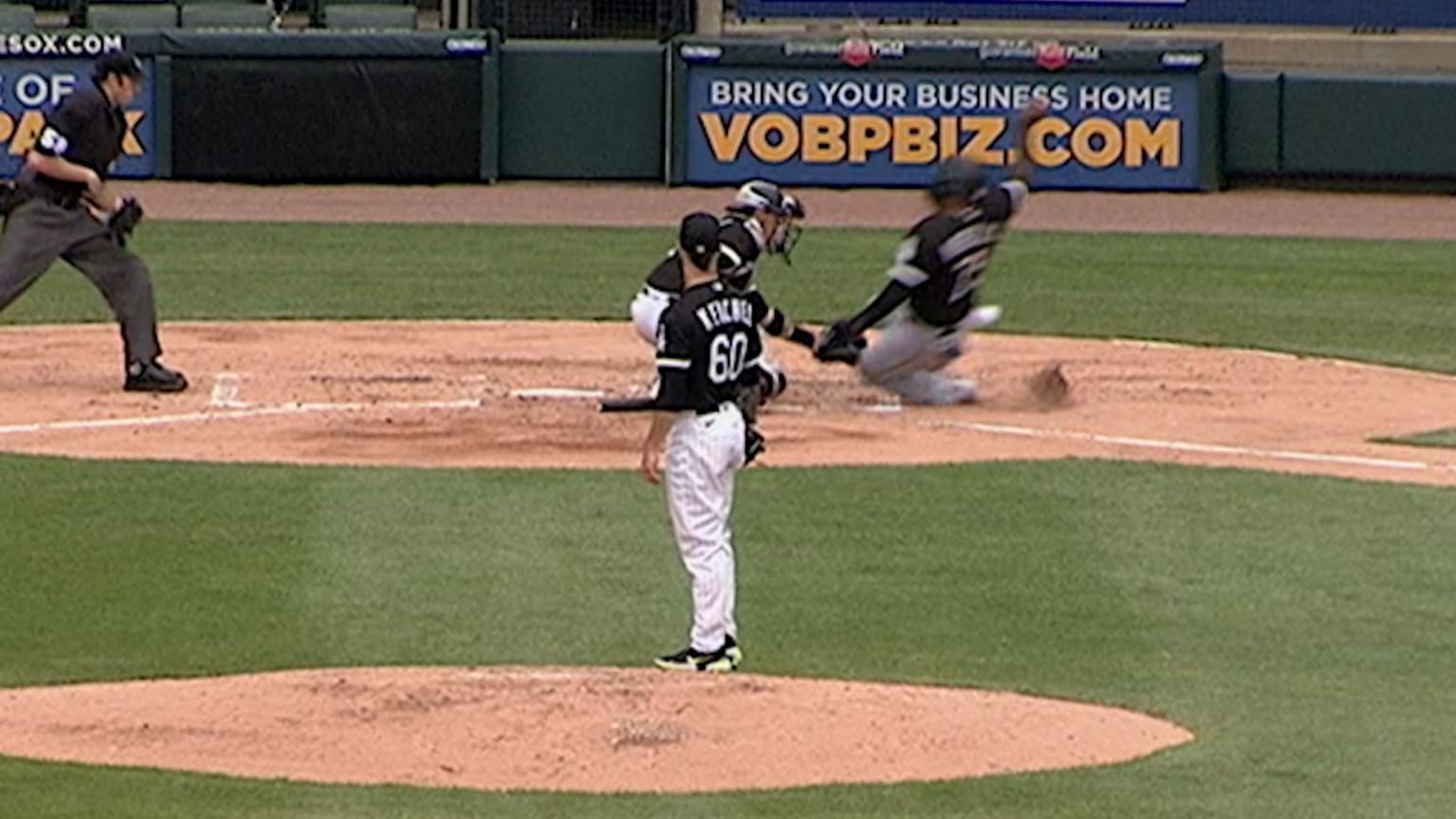 Nick Madrigal throws out a runner at home 07/15/2020 Athletics