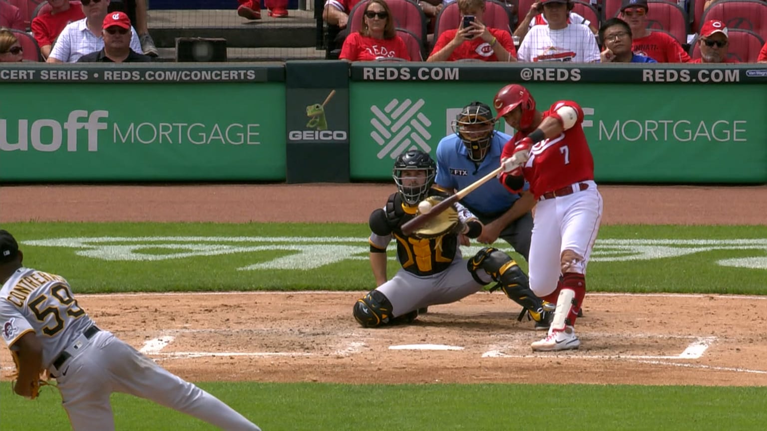 Donovan Solano goes deep