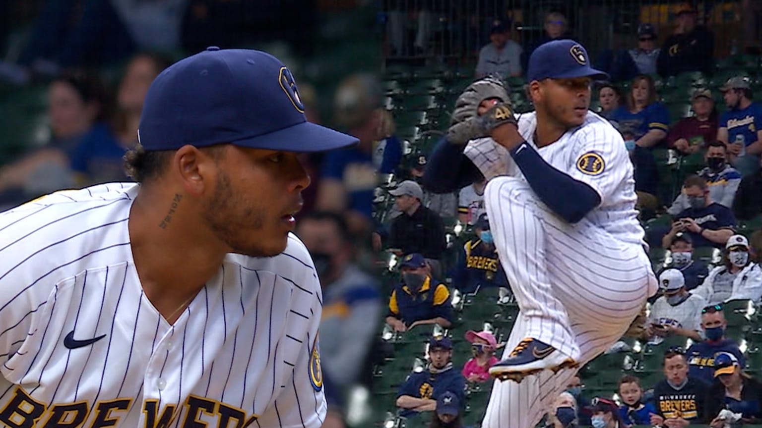 Freddy Peralta's seven strikeouts 04/18/2021