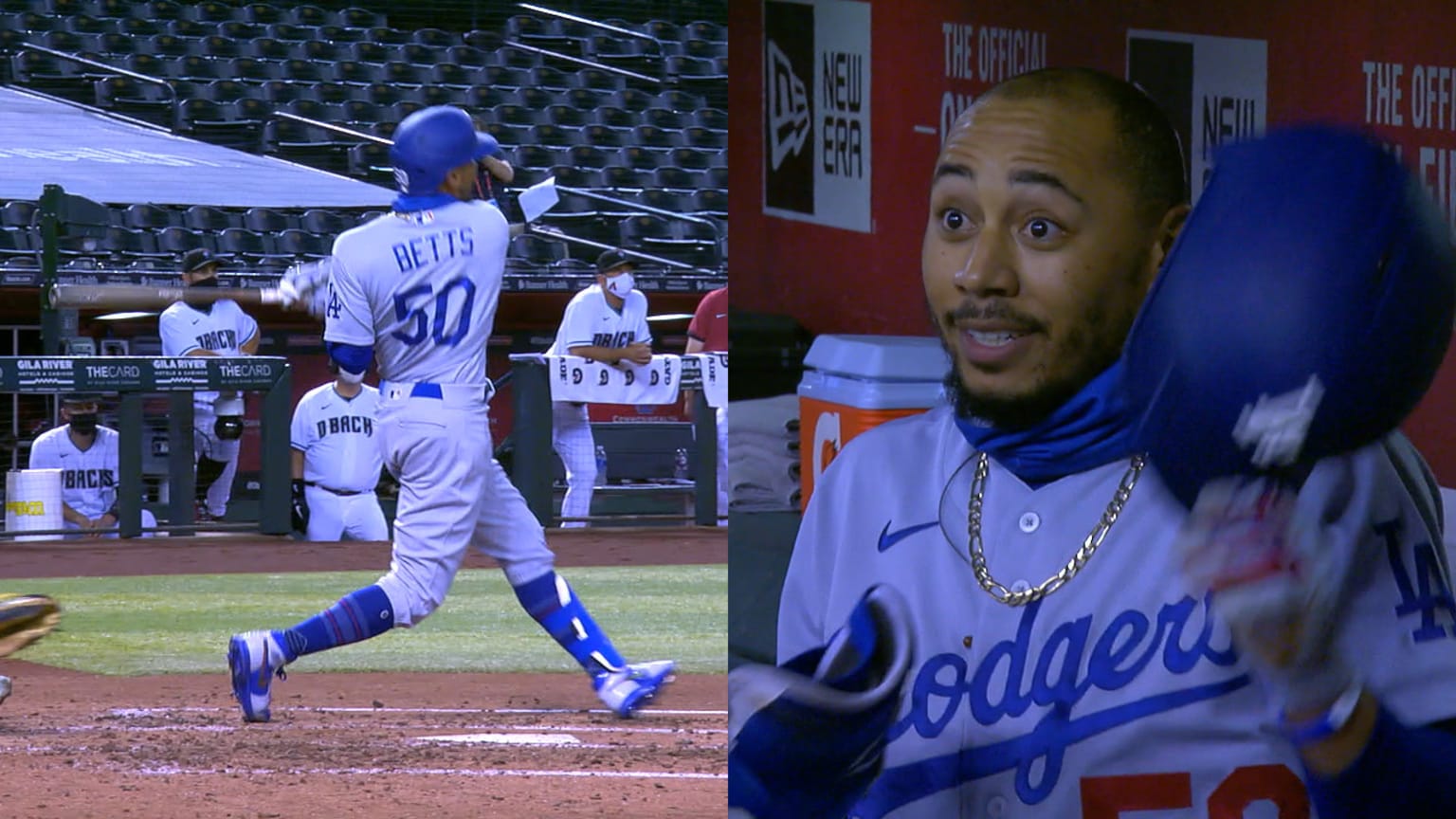 Mookie Betts da 1er HR con Dodgers 31/07/2020 Los Dodgers de Los