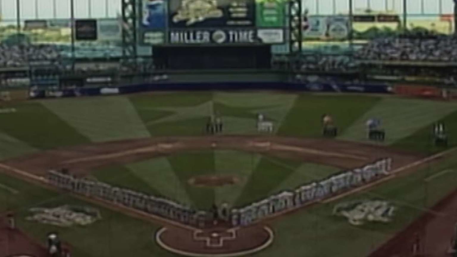 2002 Major League Baseball All-Star Game at Miller Park ends in tie