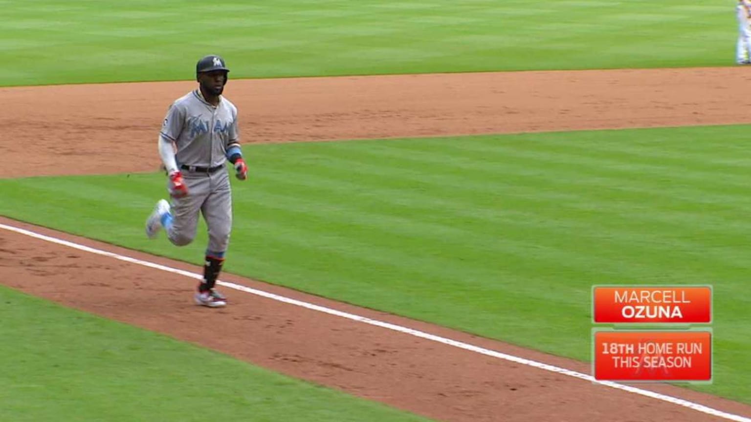 Marcell Ozuna hit a deep homer to tie the game at six runs apiece