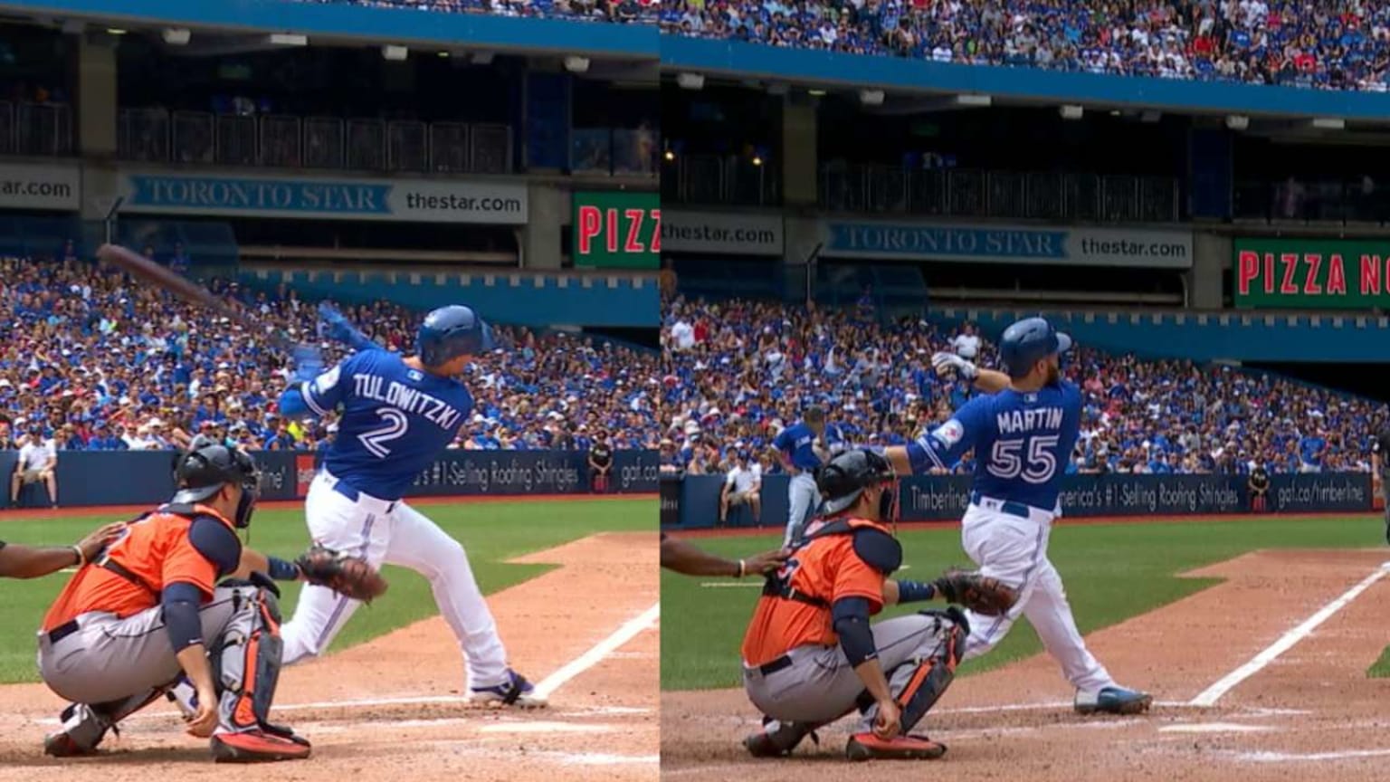 HOU@TOR: Tulo, Martin drill back-to-back home runs | 08/14/2016 ...