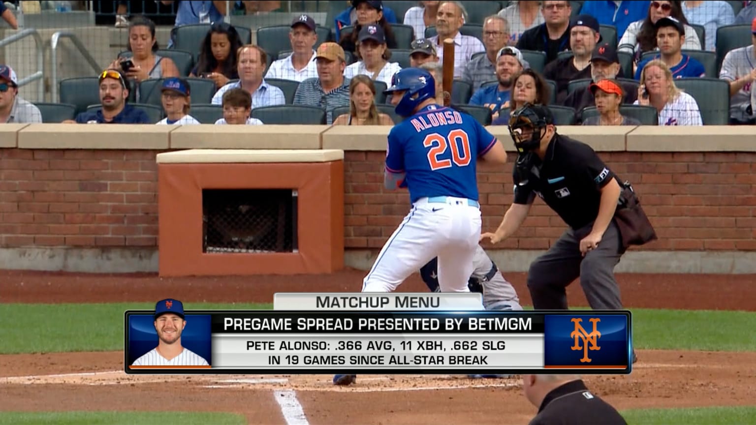 Matchup Menu on Pregame Spread 08/12/2022 Seattle Mariners