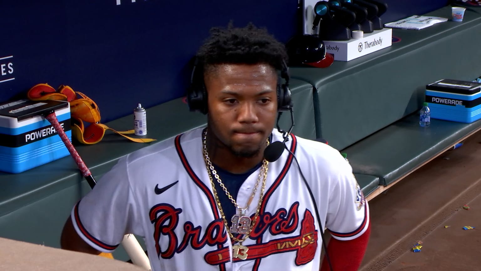 WATCH: Ronald Acuña Jr. made MLB history. His kids stole the show after the  game – WSB-TV Channel 2 - Atlanta