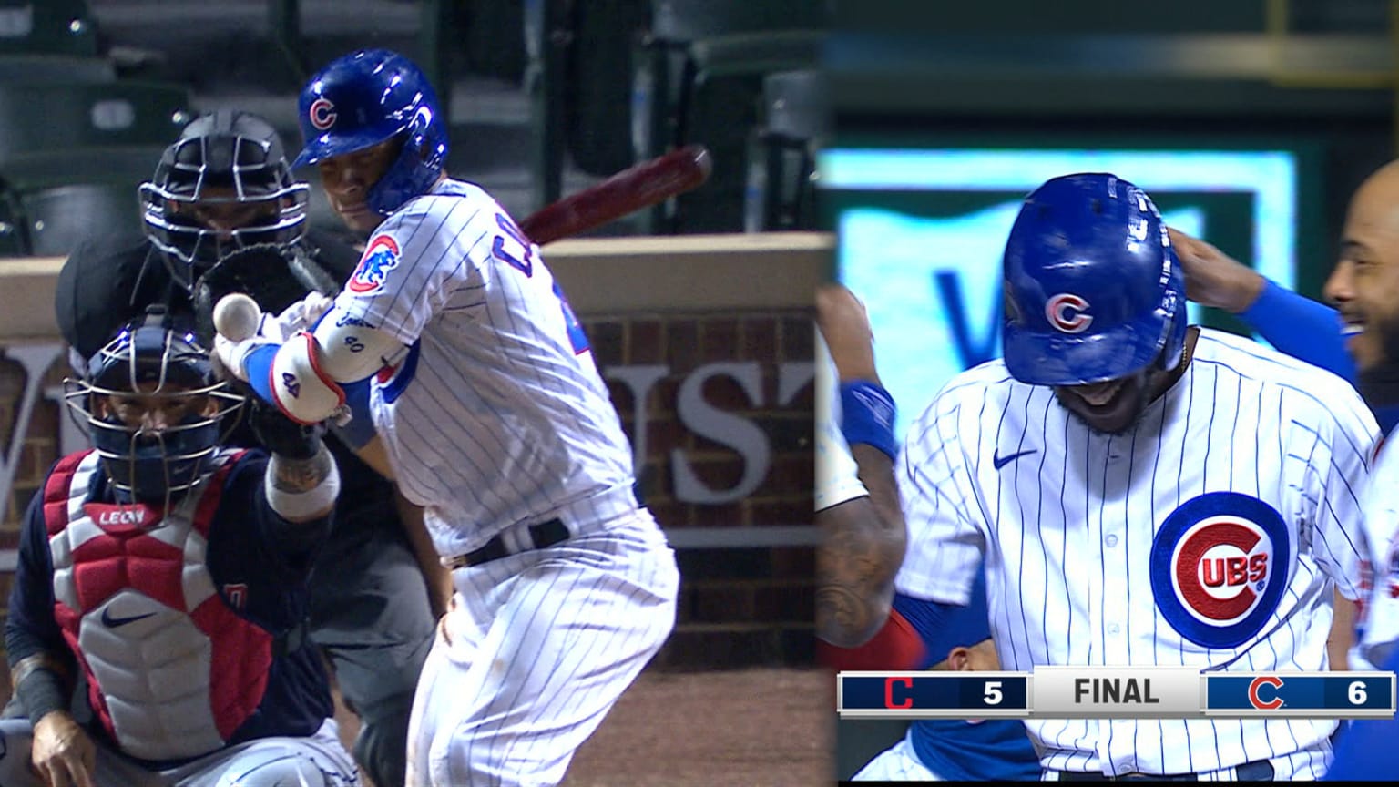 Cubs walk off on HBP 09/15/2020 Chicago Cubs