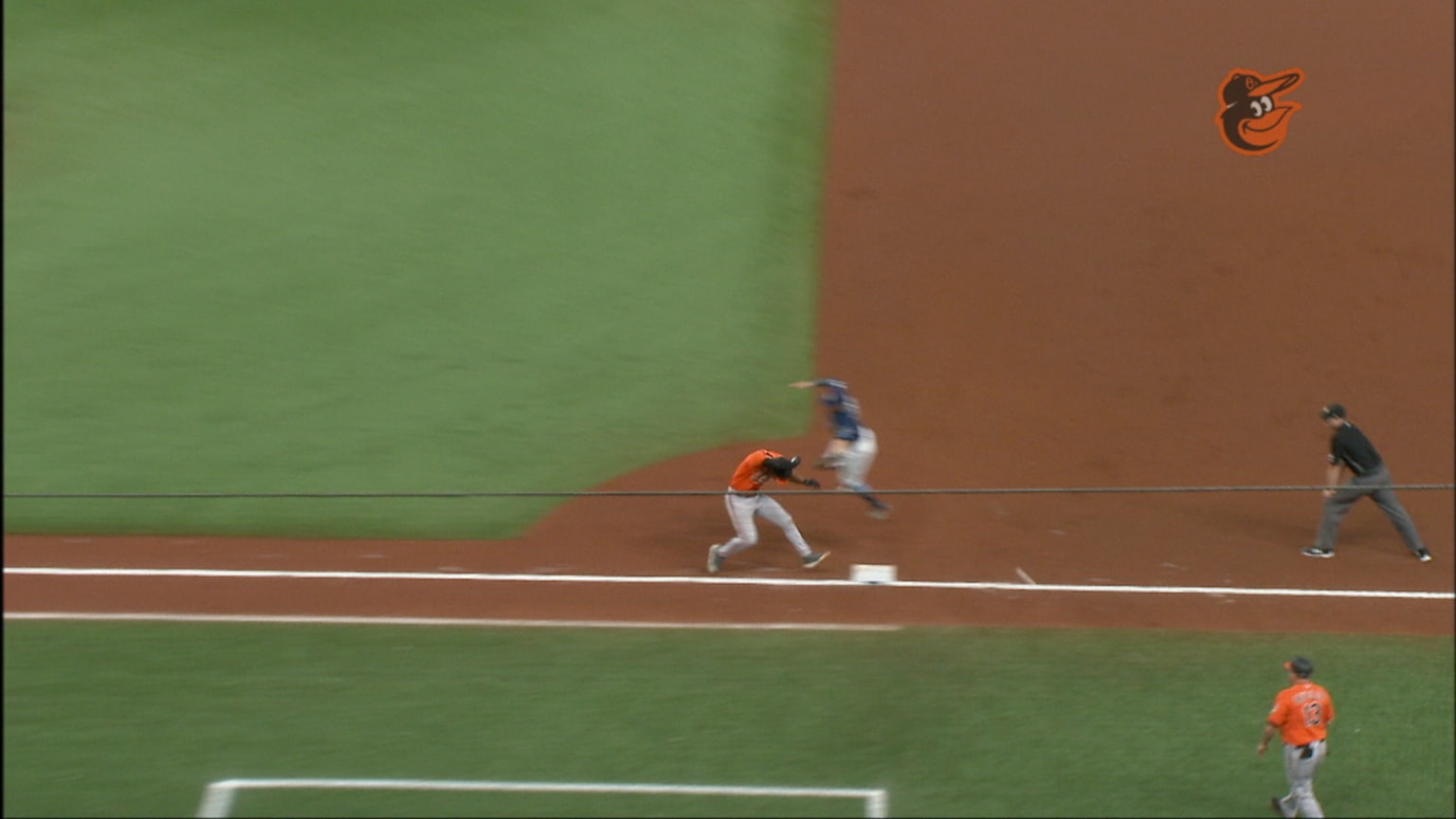 Martin out on runner's interference 09/03/2019 Tampa Bay Rays