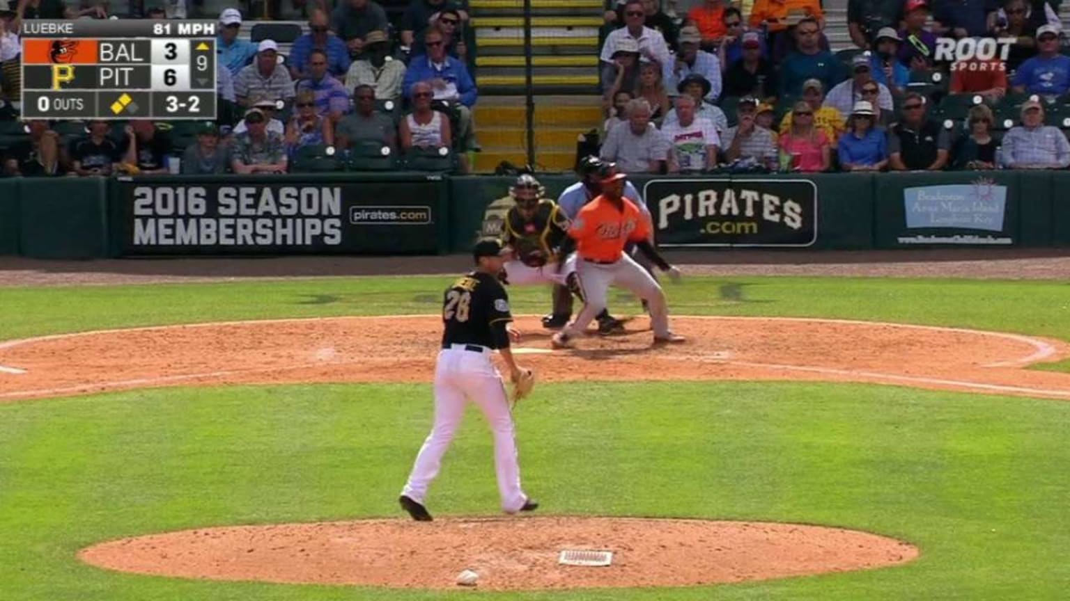 Hoes' RBI groundout 03/23/2016 Baltimore Orioles