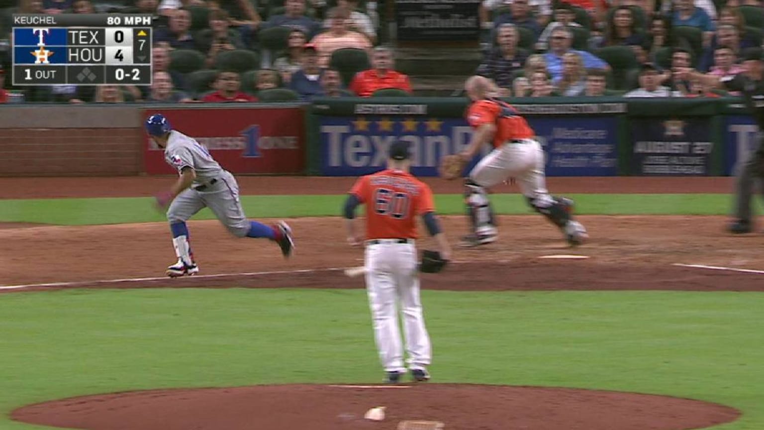 Rougned Odor Strikes Out Swinging Wild Pitch By Pitcher Dallas Keuchel Rougned Odor To 1st 08 06 16 Mlb Com