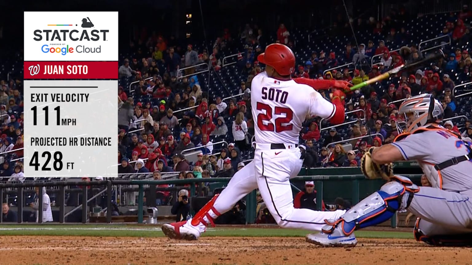 Juan Soto's 428foot home run 04/07/2022 Washington Nationals