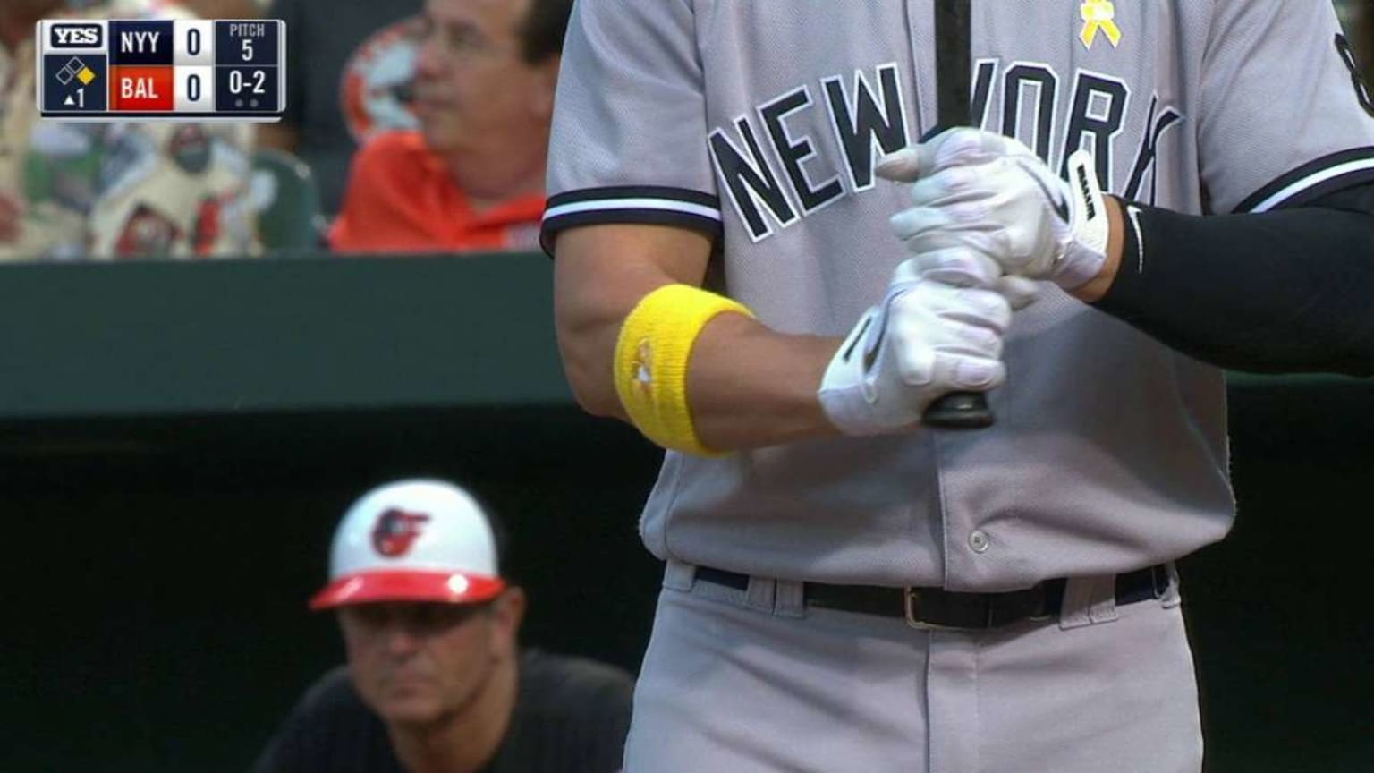 Teams sport yellow wristbands 09/02/2016 Seattle Mariners