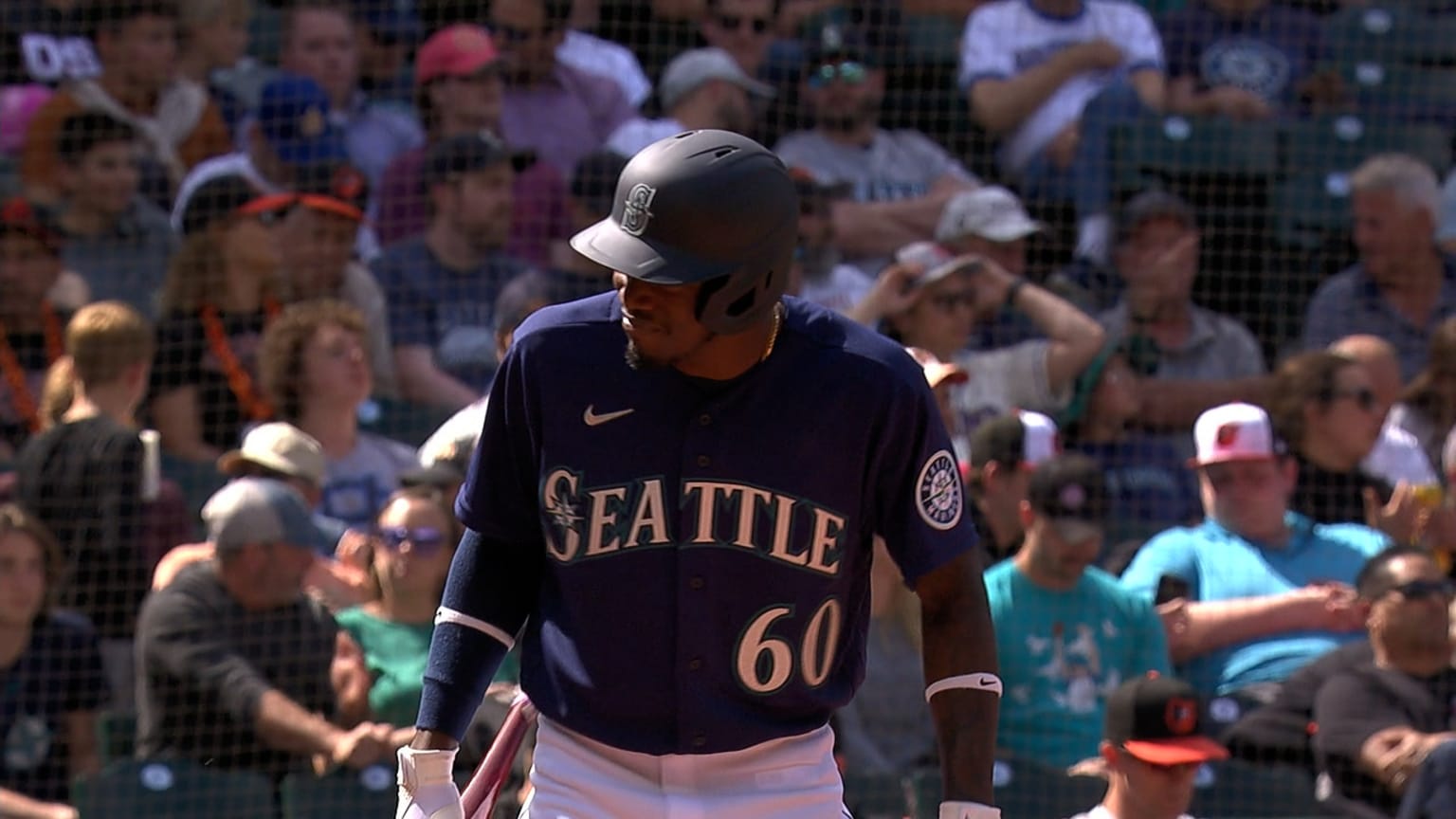 Marcus Wilson walks in debut 06/29/2022 Seattle Mariners