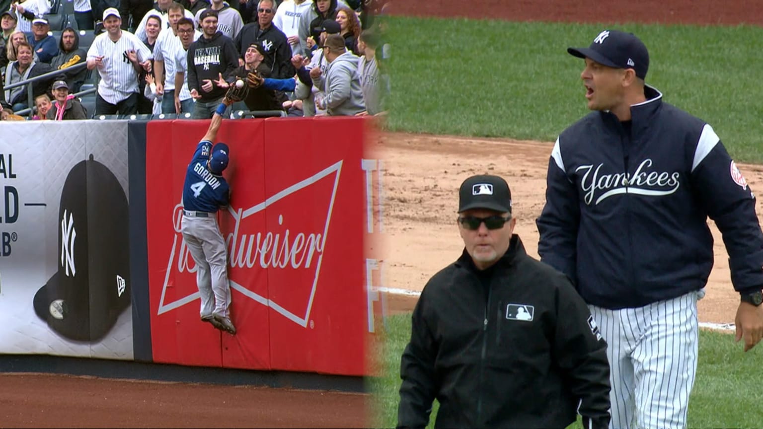 KC@NYY: Boone ejected after home run overturned | 04/20/2019 | MLB.com