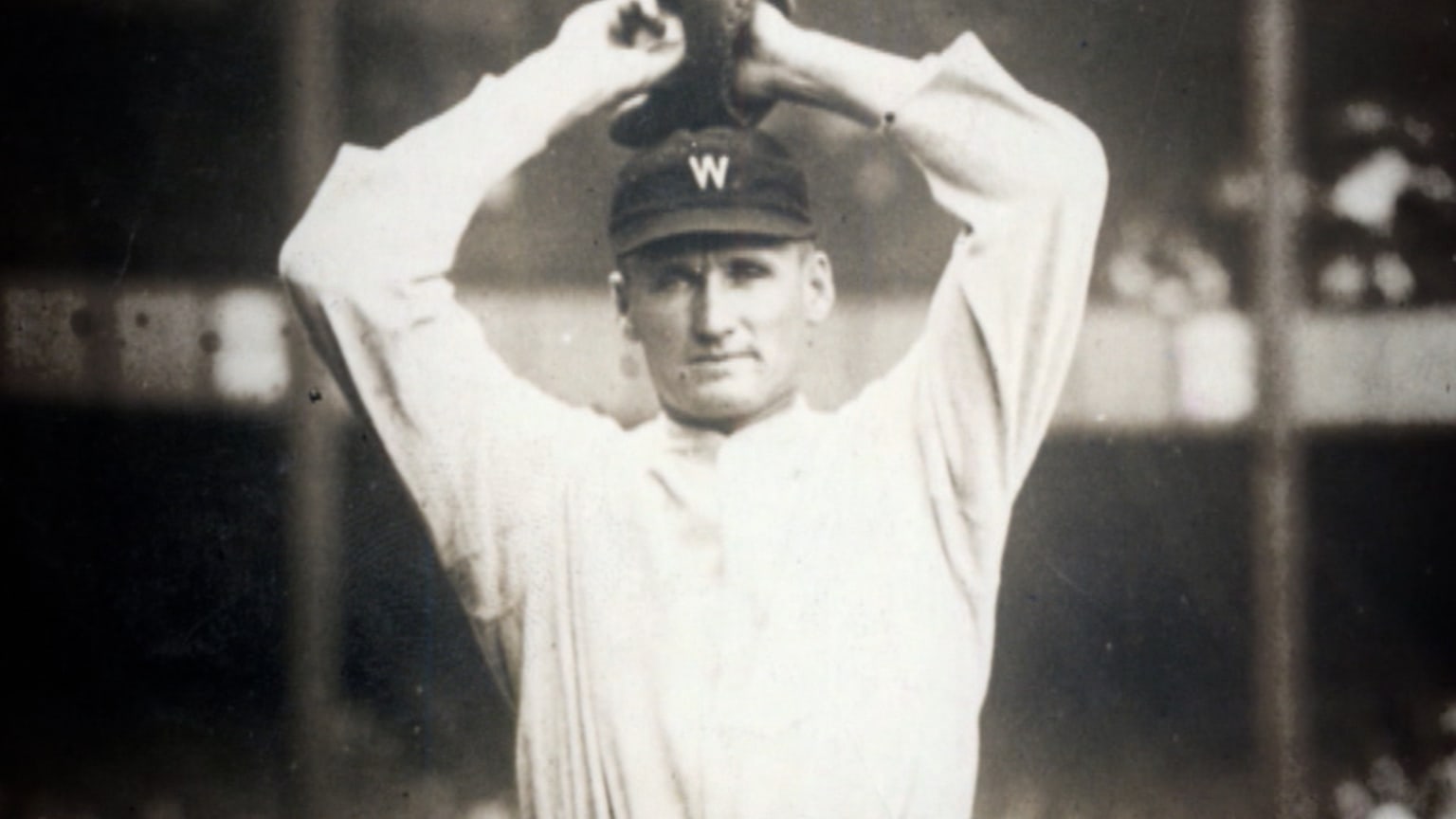 Walter Johnson, Washington Nationals, baseball card portrait]