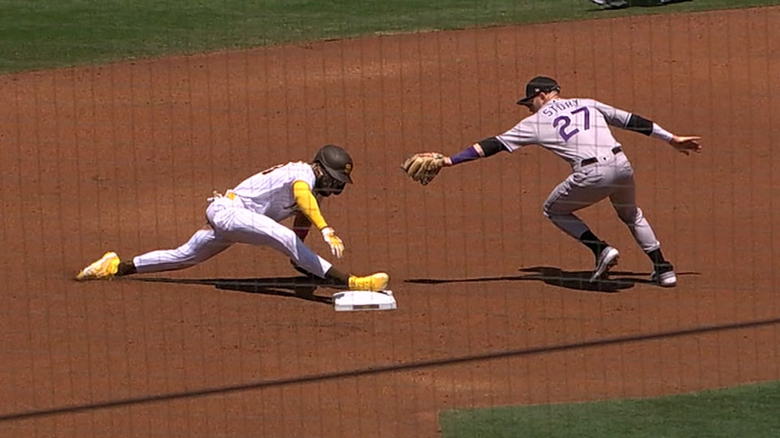 Tatis does full splits after stealing second base | 05/19/2021 | San ...