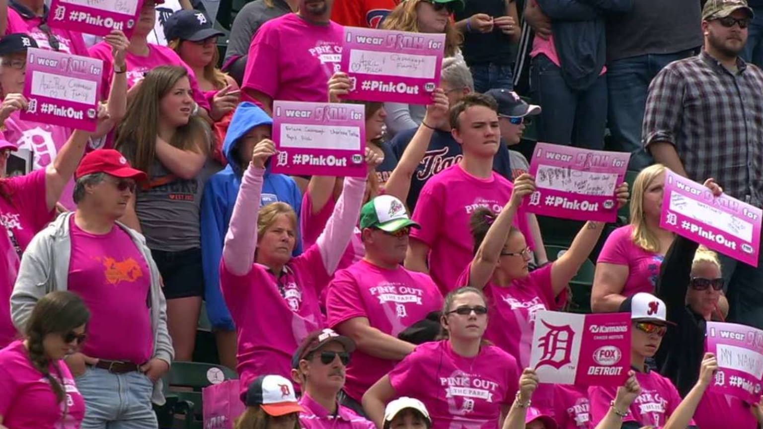 Pink Out the Park at Comerica 05/08/2016 Detroit Tigers