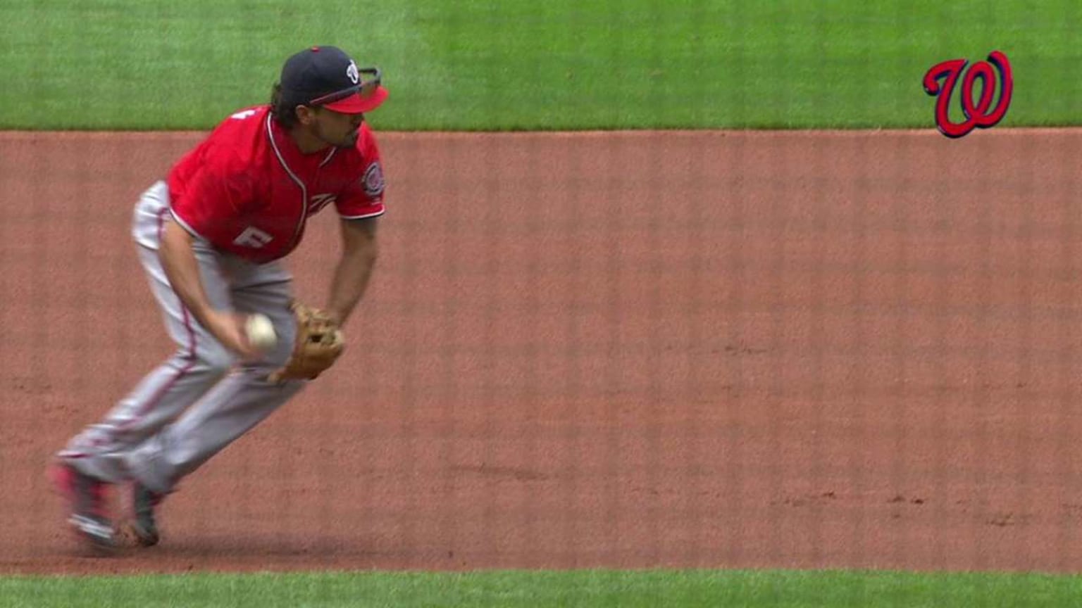 Ozzie makes an incredible diving stop, throw 