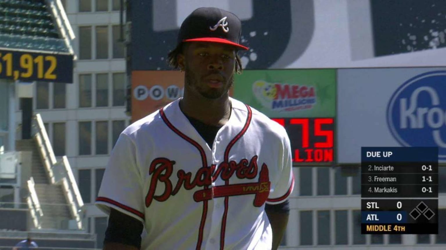 Touki Toussaint Game Used Home Red Jersey - Worn 5/31/19 and 9/20/19 Braves  Clinch NL East