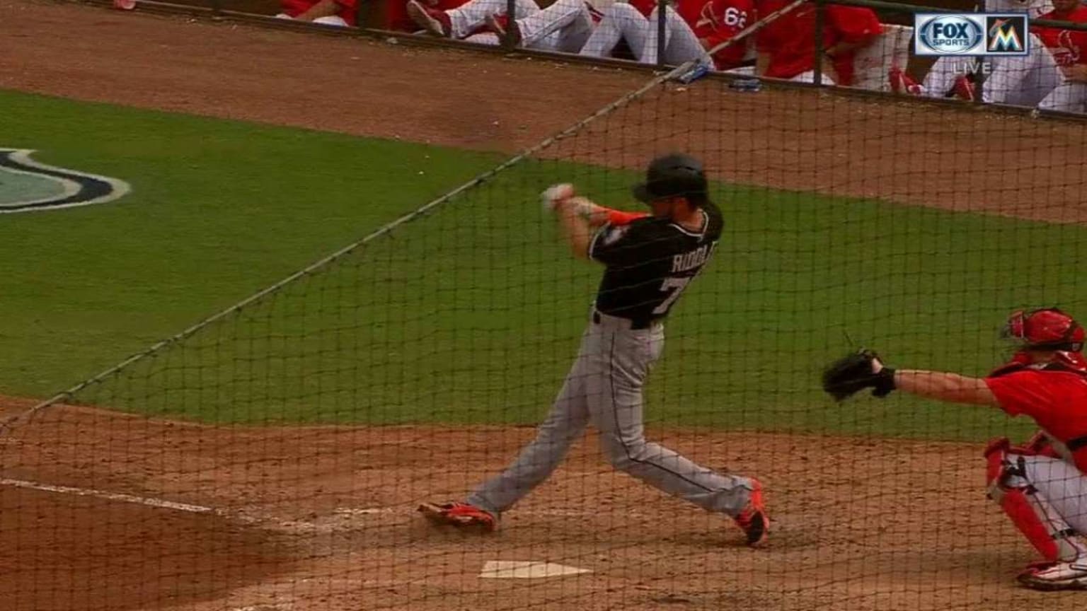 MIA@STL: Riddle clubs triple off the right-field wall | 03/07/2017 ...