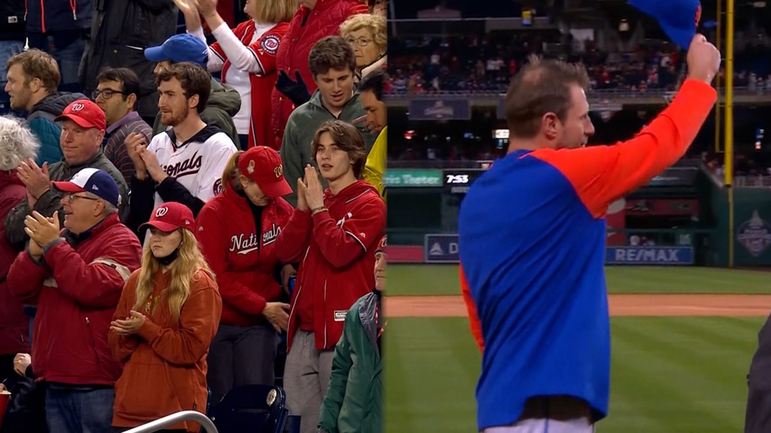 Max Scherzer RETURNS TO D.C.!! Gets video tribute and HUGE ovation from  Nationals faithful! 