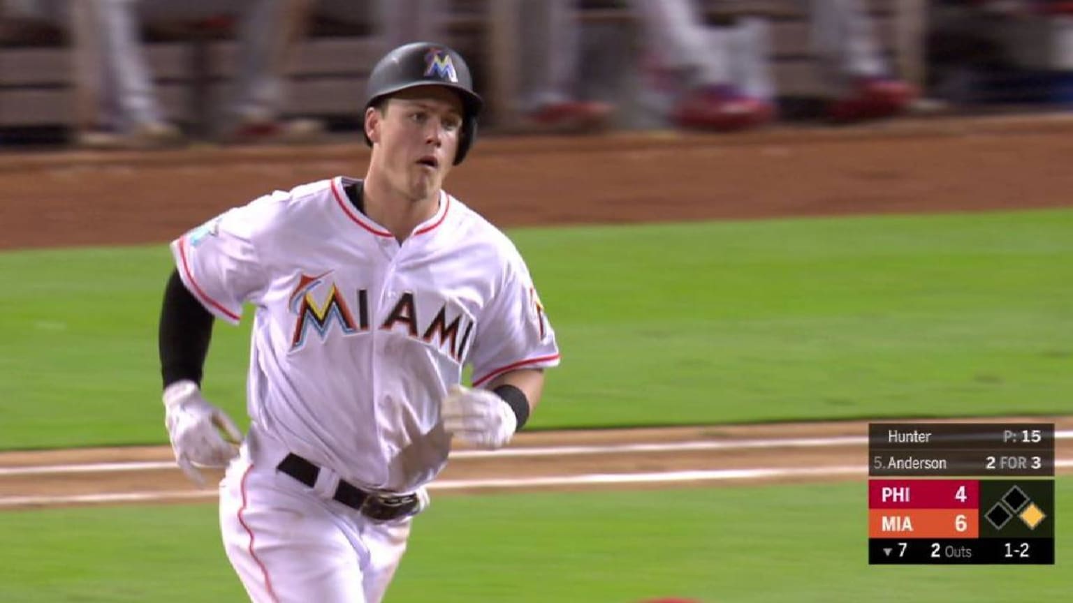 Anderson homers, Marlins hold off A's 5-3