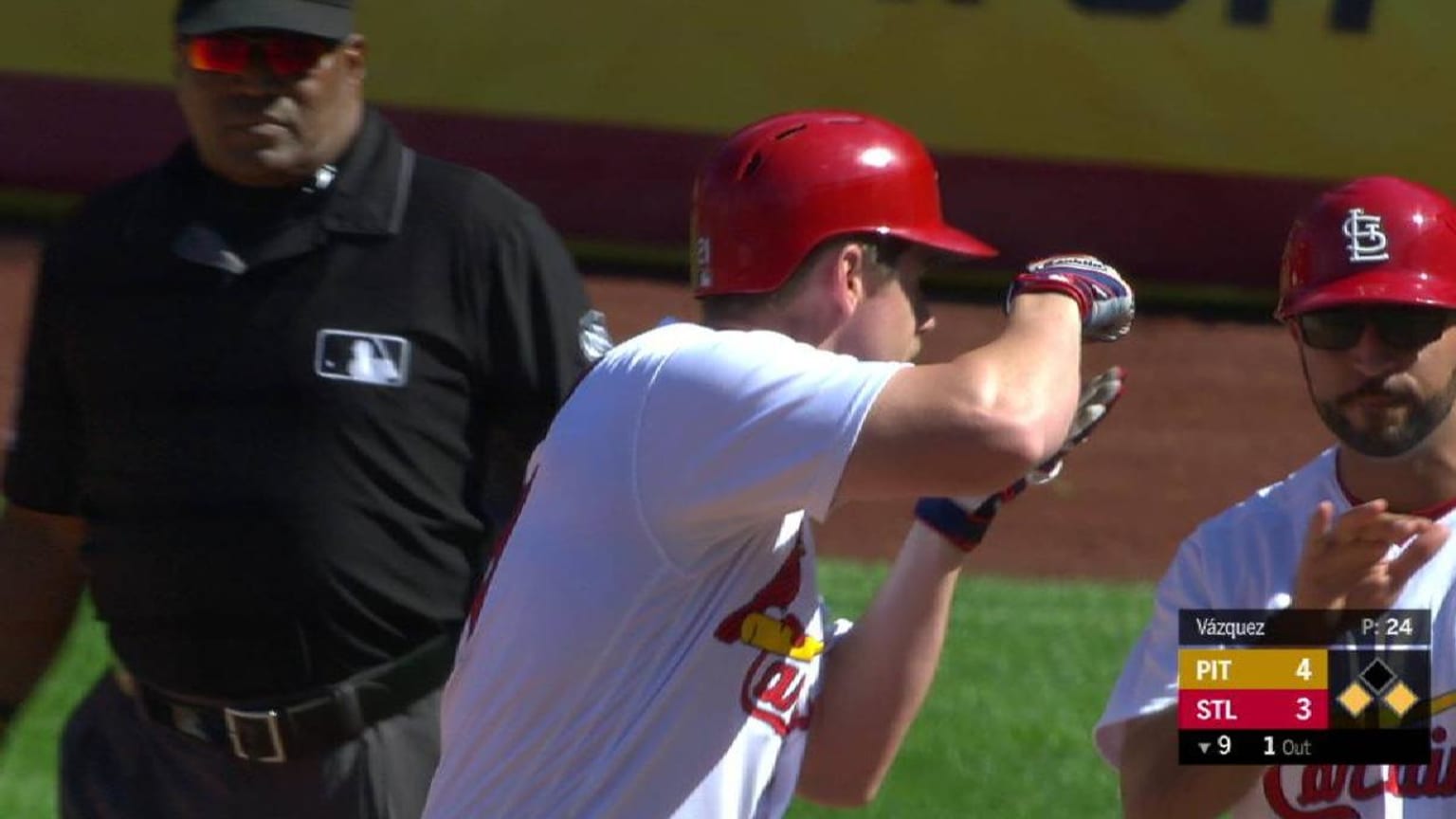 PIT@STL: Wisdom ropes an RBI single to right field | 09/12/2018 | St ...