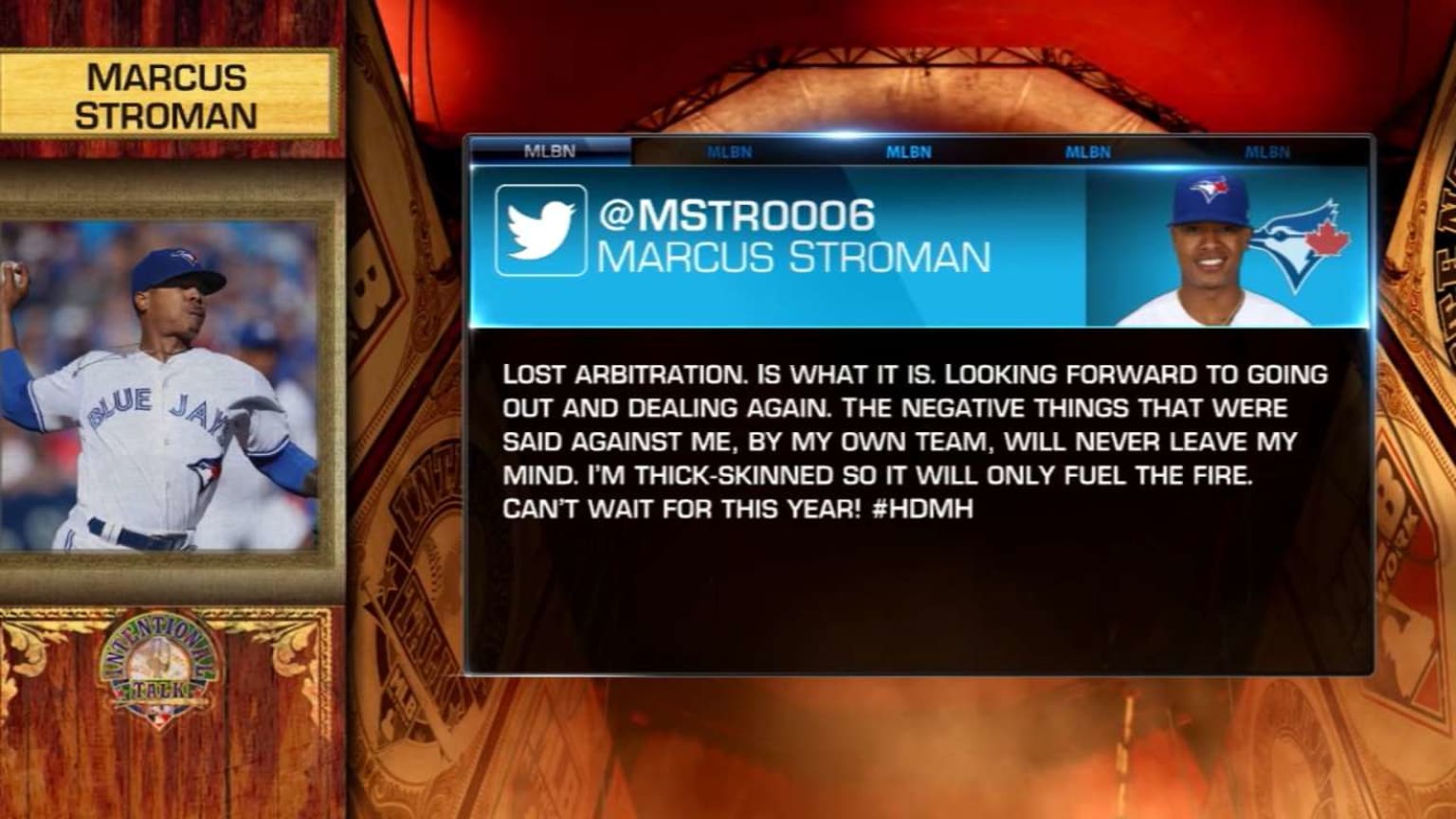 Blue Jays' Marcus Stroman says he'll use lost arbitration case as