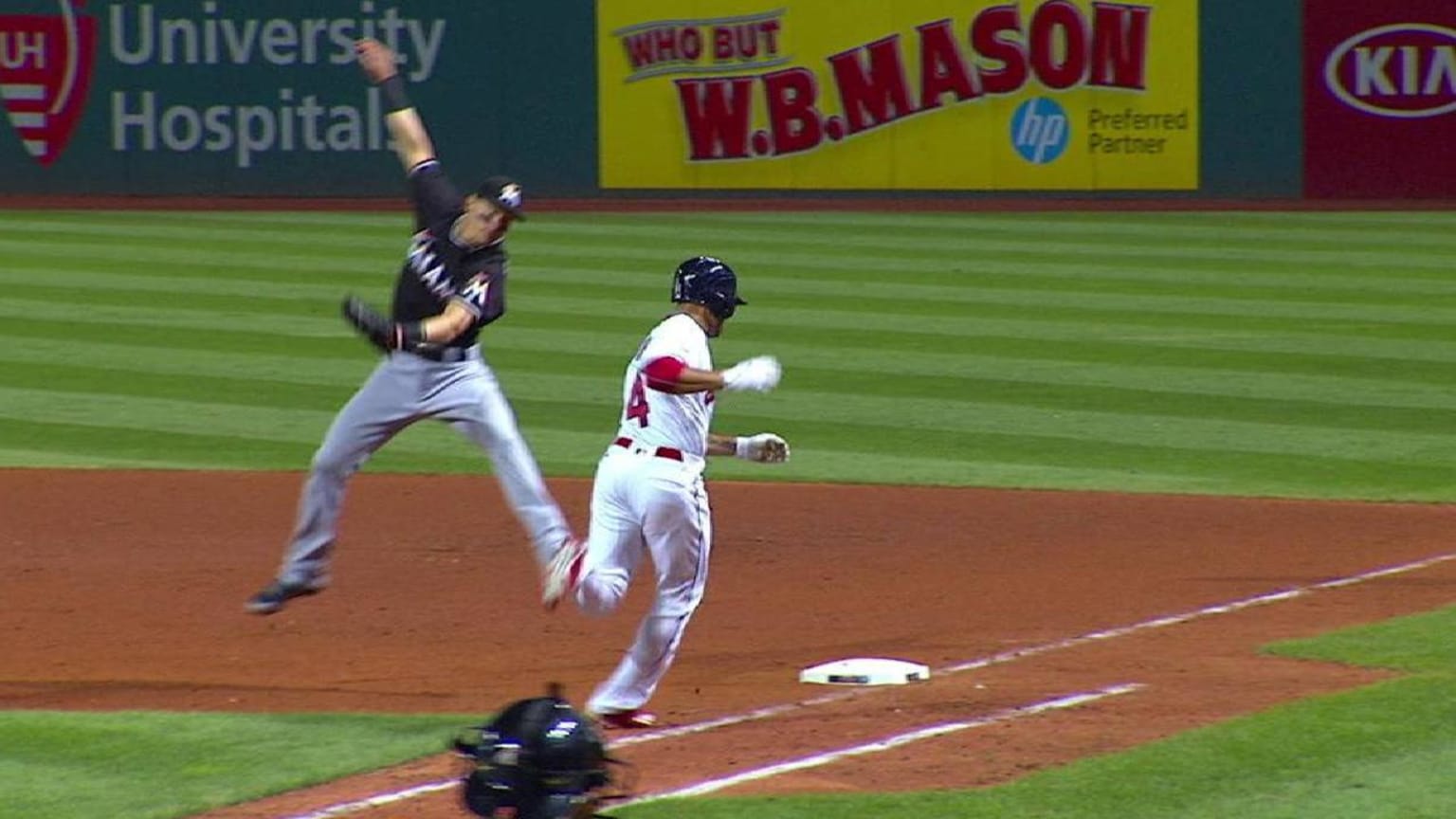 Coco Crisp reaches on a throwing error by second baseman Dee Gordon ...