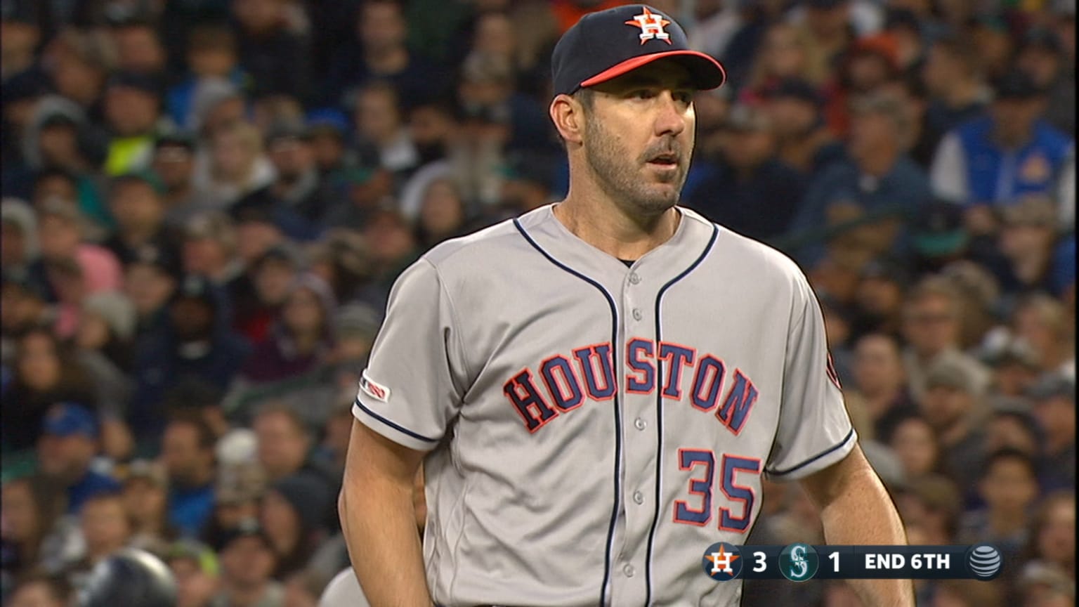 Verlander's 11 K's vs. Mariners 04/13/2019 Houston Astros