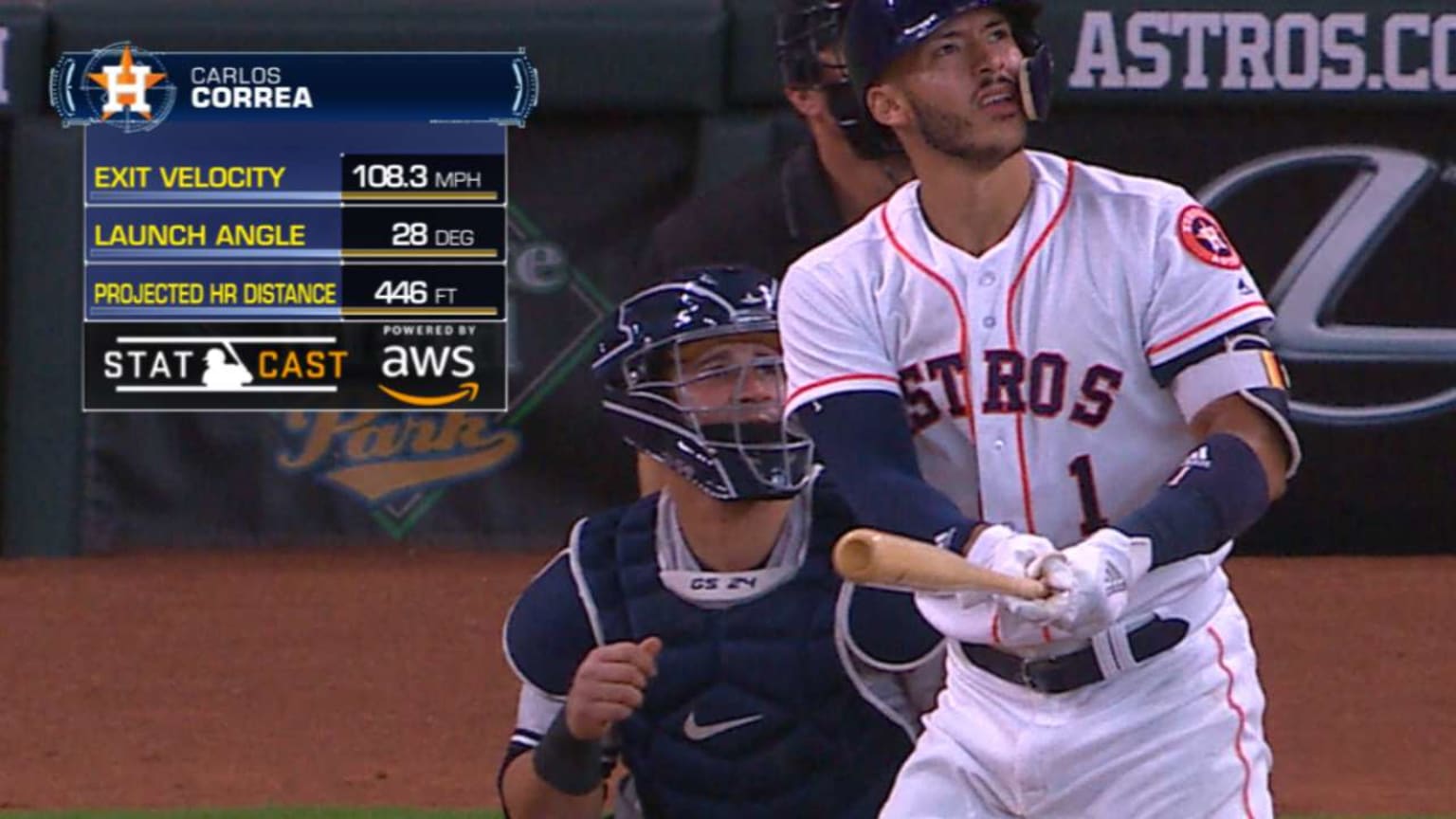 Statcast: Correa's 446-ft. homer | 05/03/2018 | Houston Astros