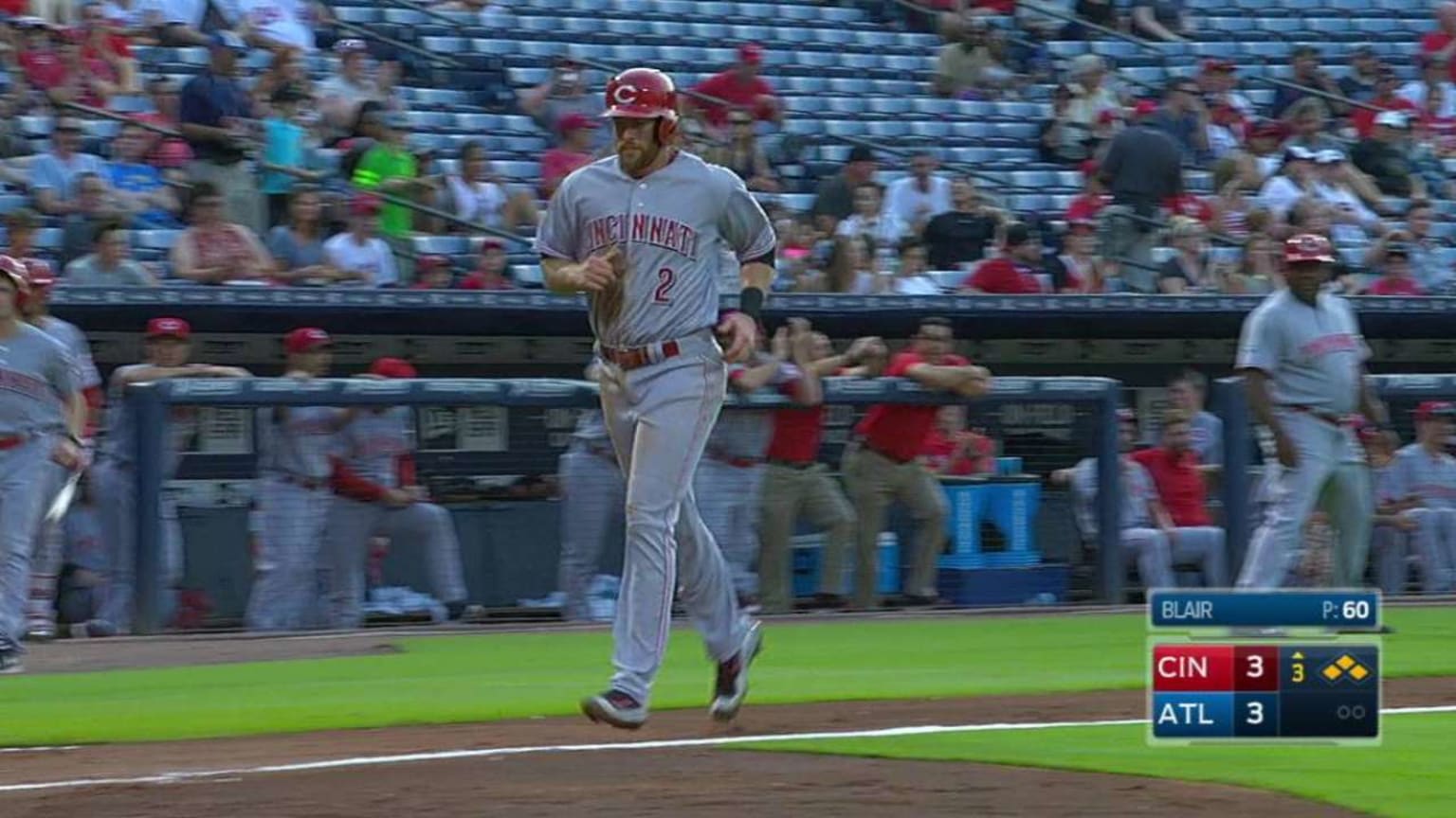 Bruce draws basesloaded walk 06/13/2016 Cincinnati Reds